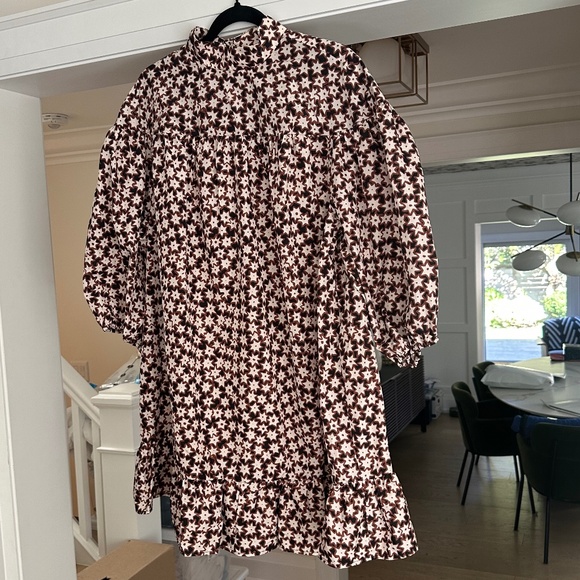 BY ANTHROPOLOGIE 3/4-Sleeve Mock-Neck Swing Mini Dress - Size XL - Picture 6 of 16